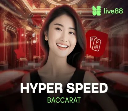 Hyper Speed Baccarat slot logo by Evolution at Monro Casino
